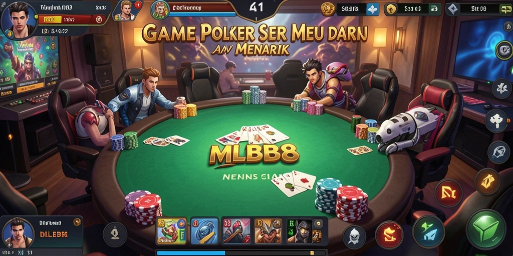 Tampilan gameplay Poker yang mendebarkan di MLBB8.