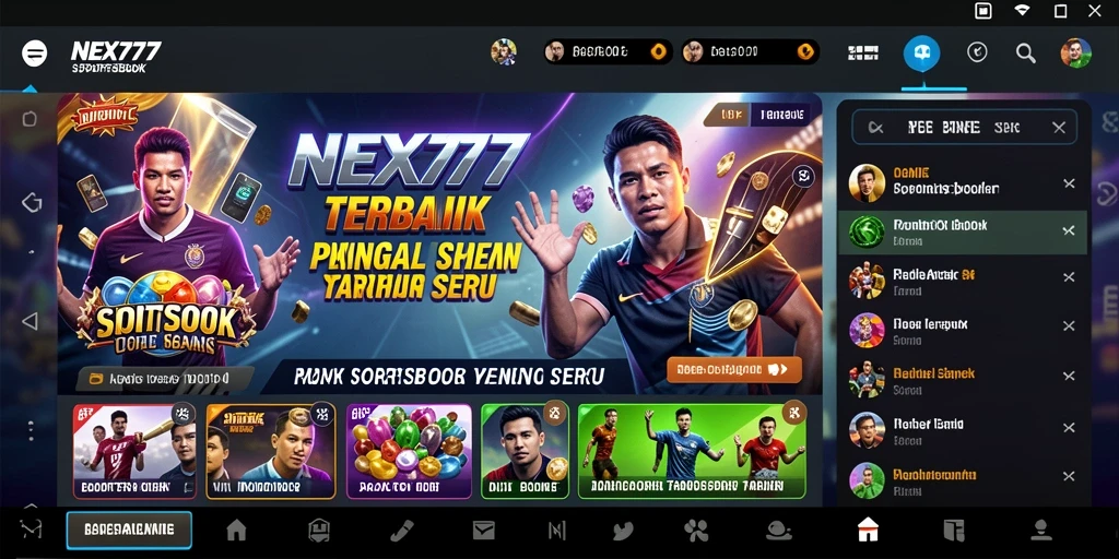 Tampilan gameplay seru NEX777 saat memasang taruhan olahraga.