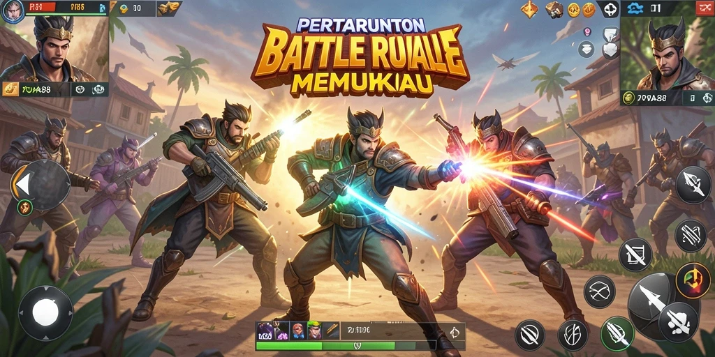 Screenshot POA88 menampilkan aksi intens pertempuran Battle Royale.
