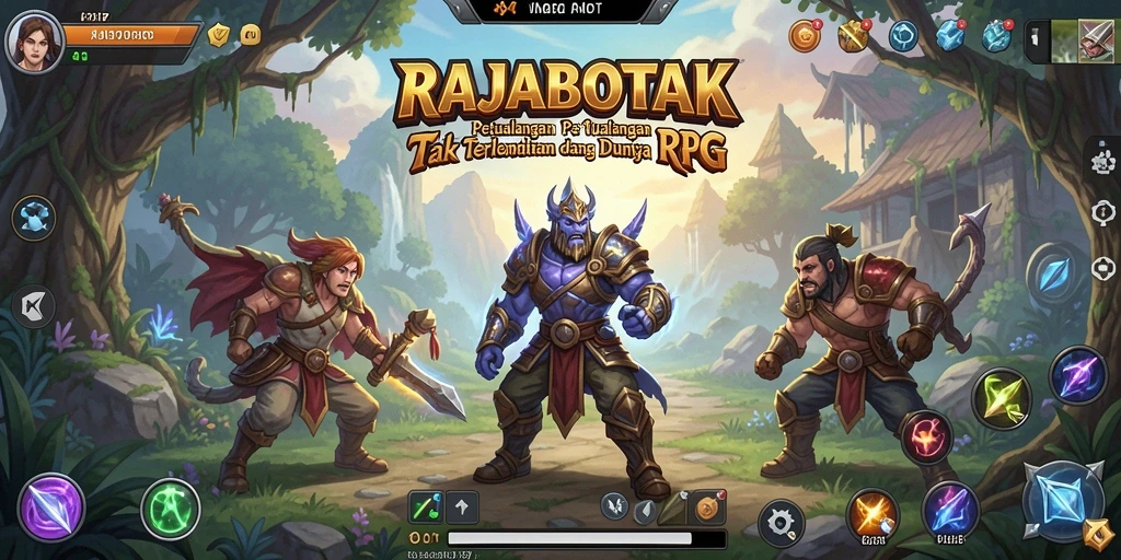 Tampilan karakter dan suasana petualangan di RAJABOTAK.