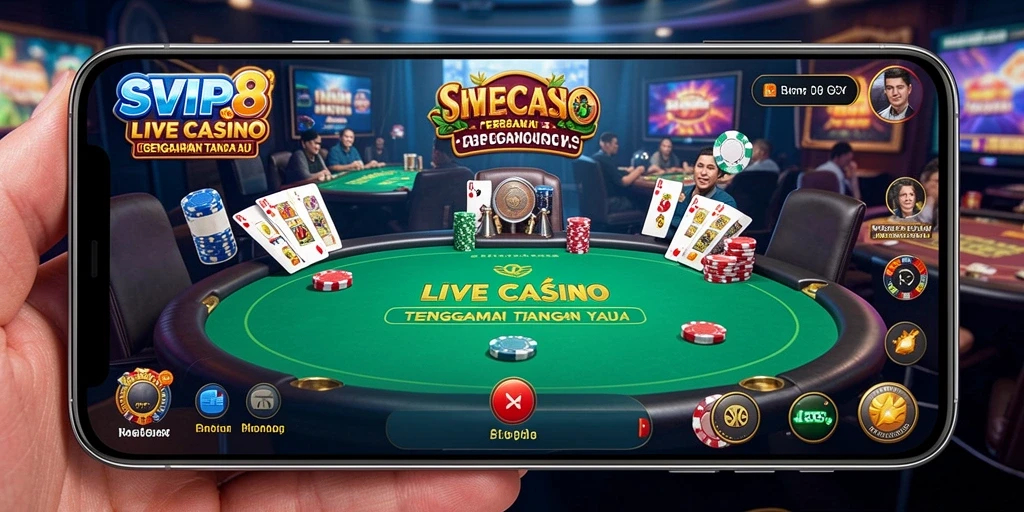 Gameplay Live Casino SVIP8 di ponsel Anda yang mendebarkan.