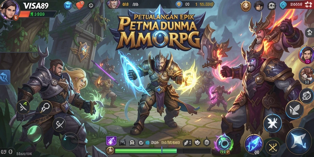 Tampilan gameplay <strong>VISA89</strong> menampilkan aksi seru di dunia MMORPG yang luas.
