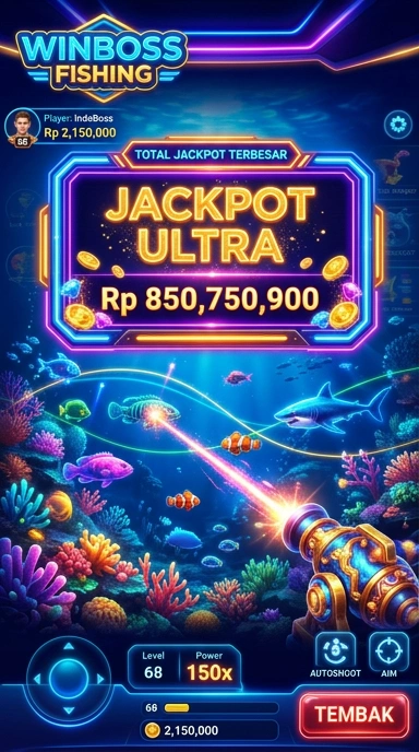 Tampilan antarmuka aplikasi winboss yang sederhana dan mudah dipahami.